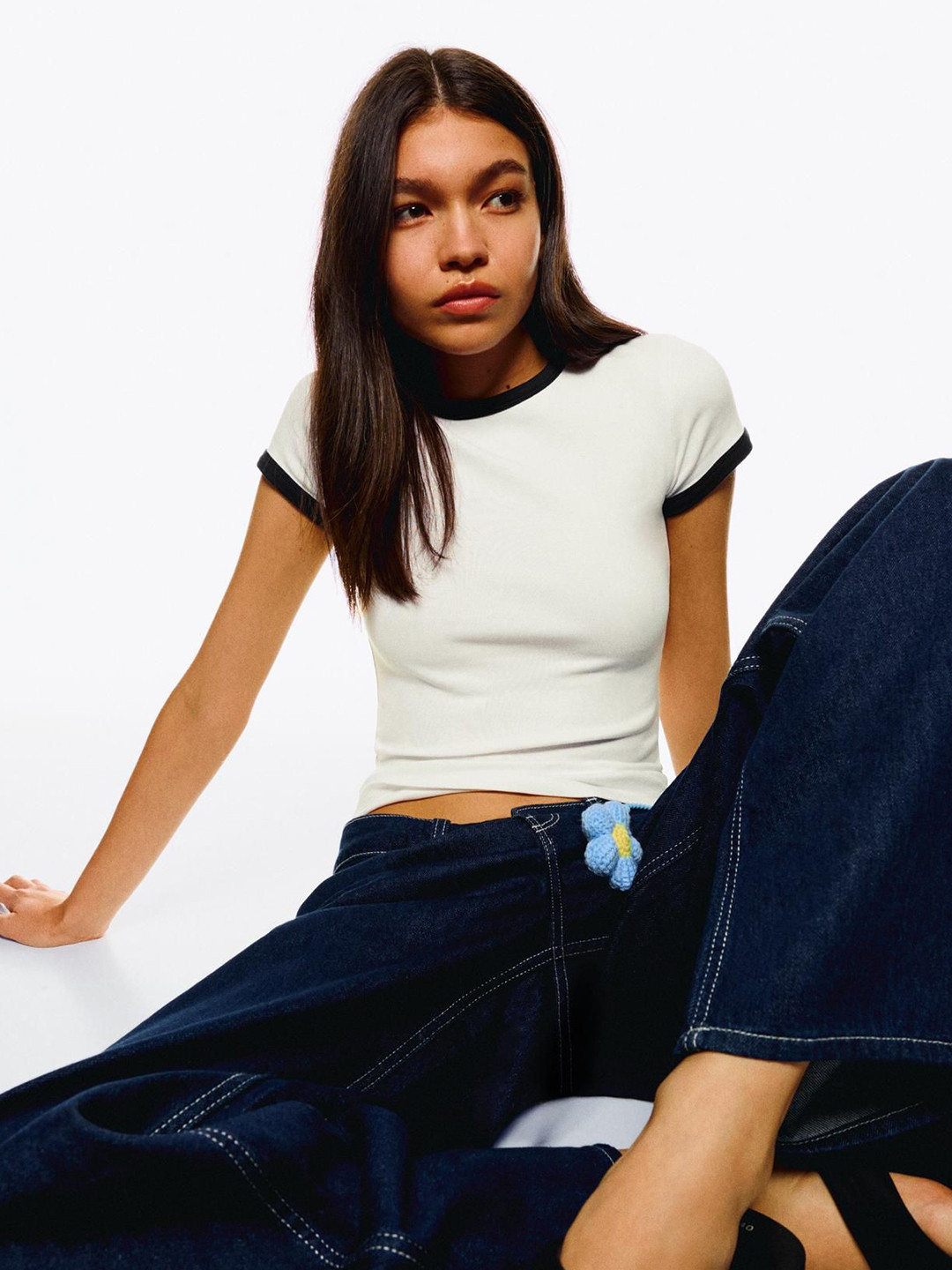 Bershka Short Sleeve Contrast T-shirt