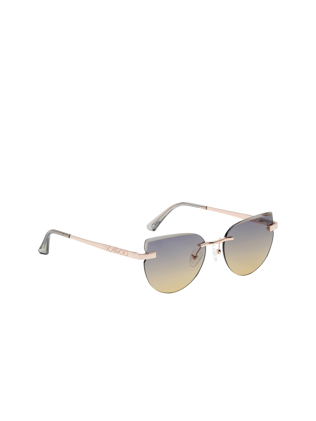 KOSCH ELEMENTE Women Yellow Lens & Gold-Toned Cateye Sunglasses with
