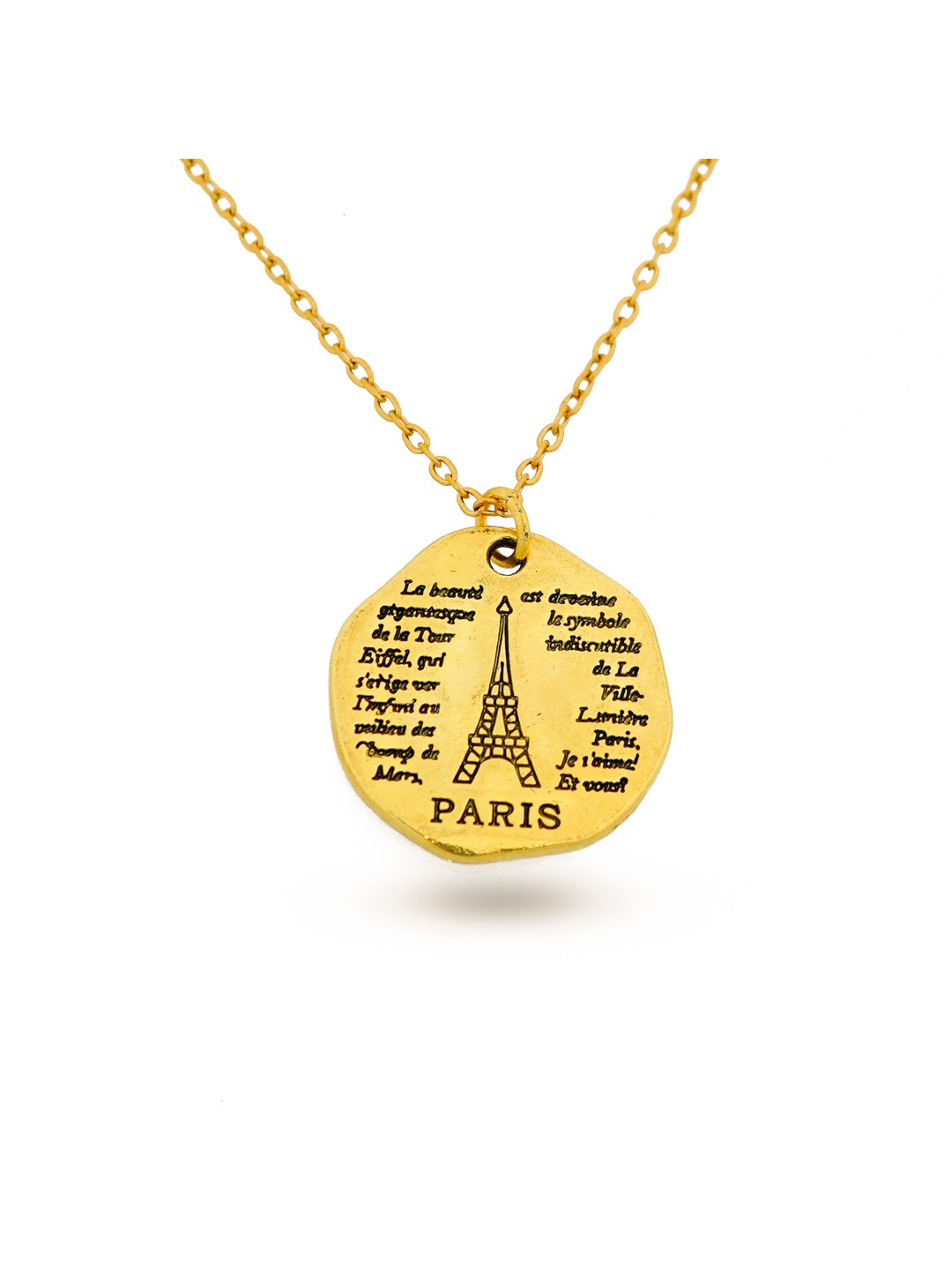 INTERSTELLAR Gold-Plated Paris Circular Pendants with Chains