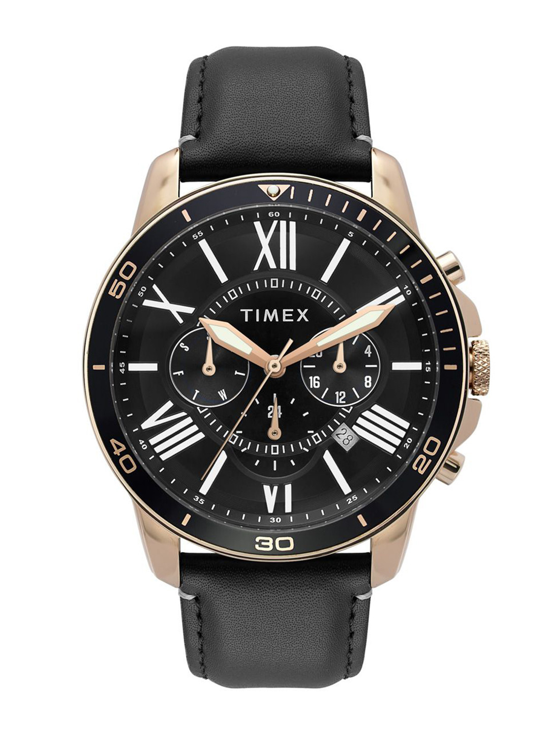 Timex Men Leather Straps Analogue Multi Function Watch TWEG314SMU02