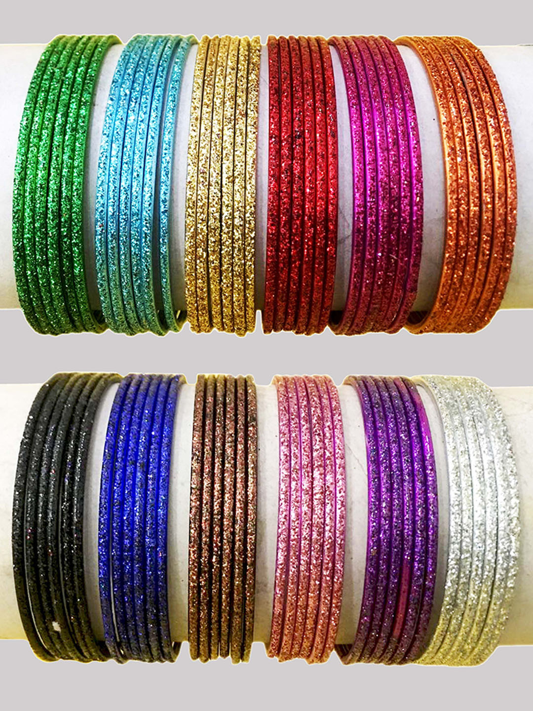 Hi Look Set Of 72 Glitter Ethnic Bangles