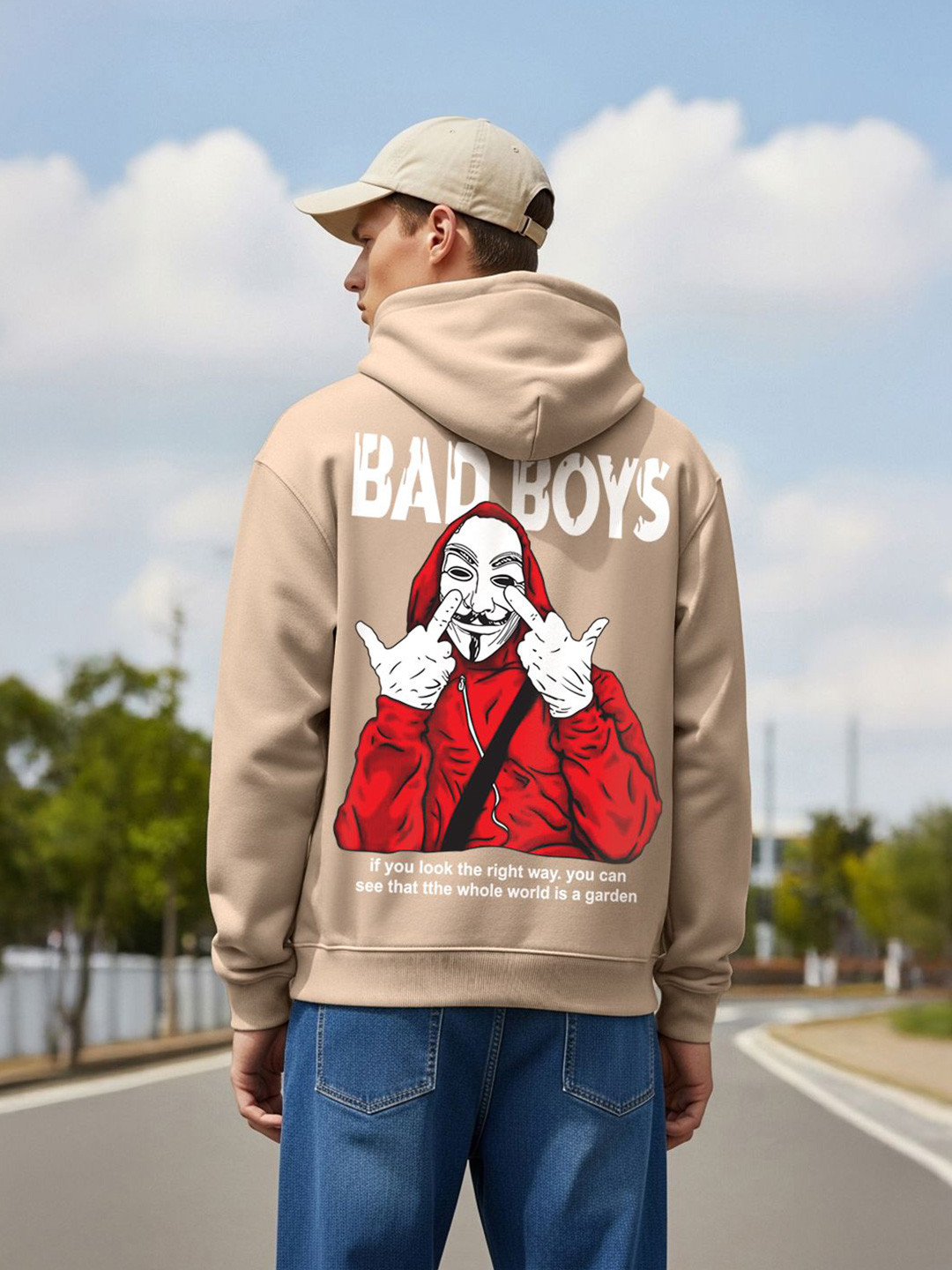 MaverIQ Men Joker Graphic Printed Hooded  Neck Full Sleeve Hoodie Sweatshirt
