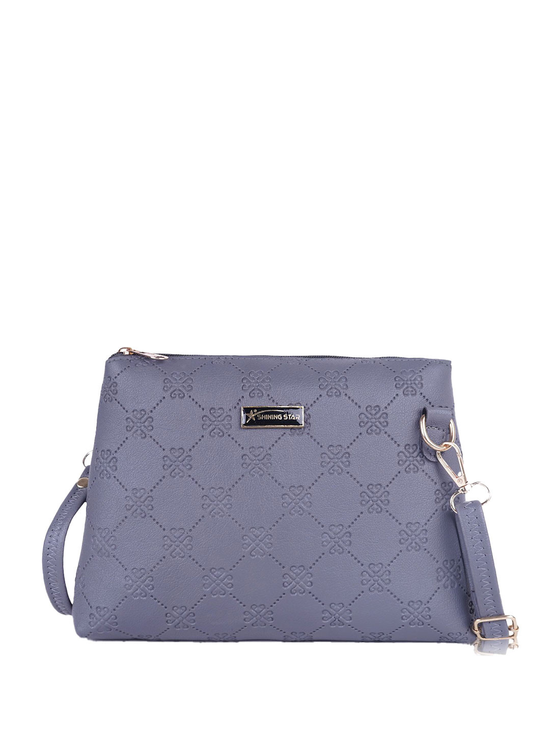 SHINING STAR Women Textured Leather Sling Bag with Cut Work
