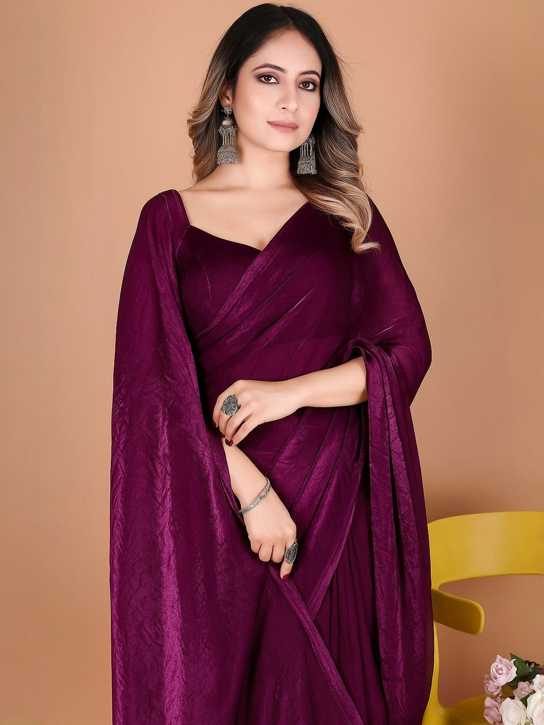 IRSIA Women Satin Silk Party Wear Saree