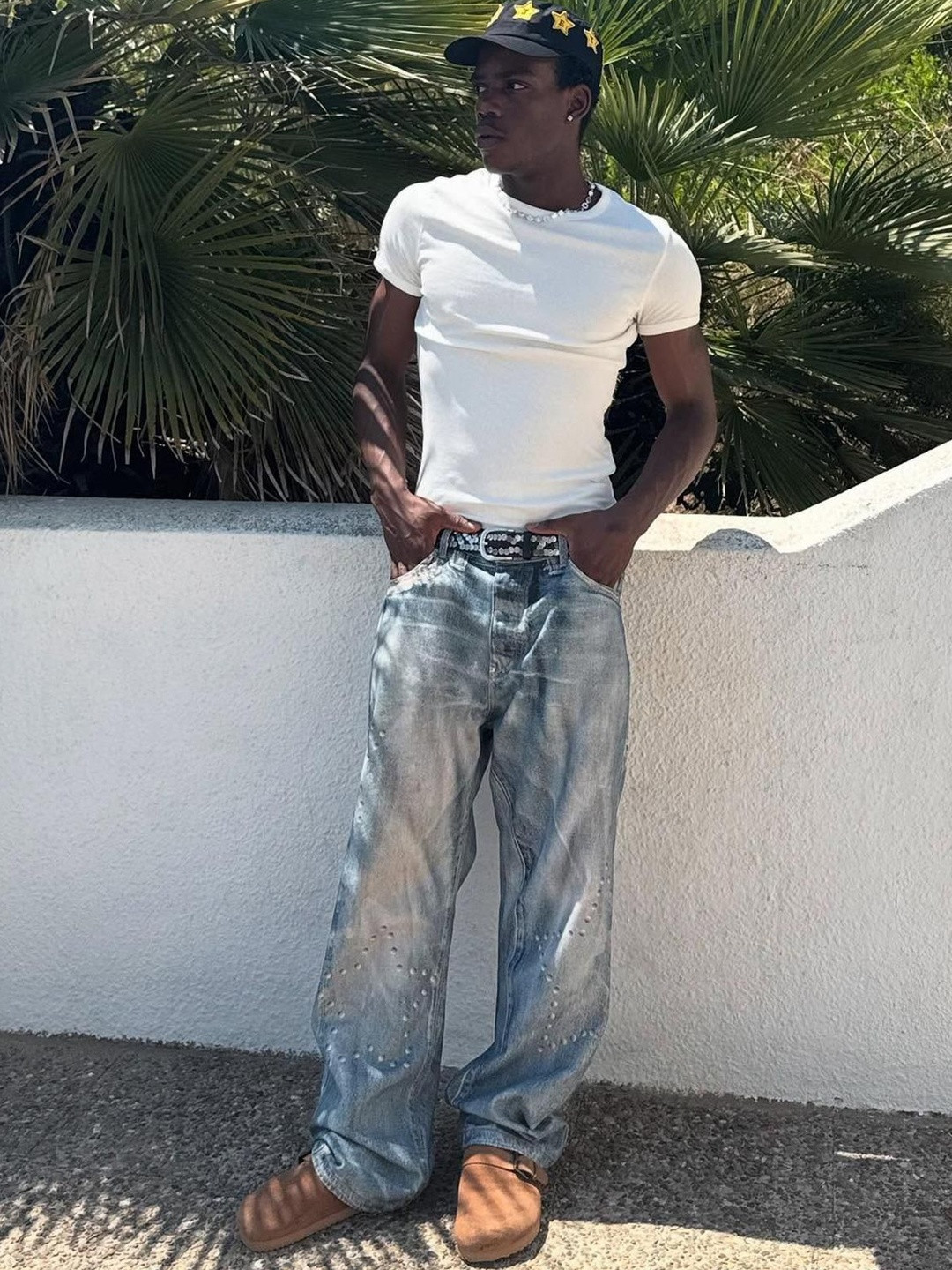 Bershka Baggy Printed Jeans