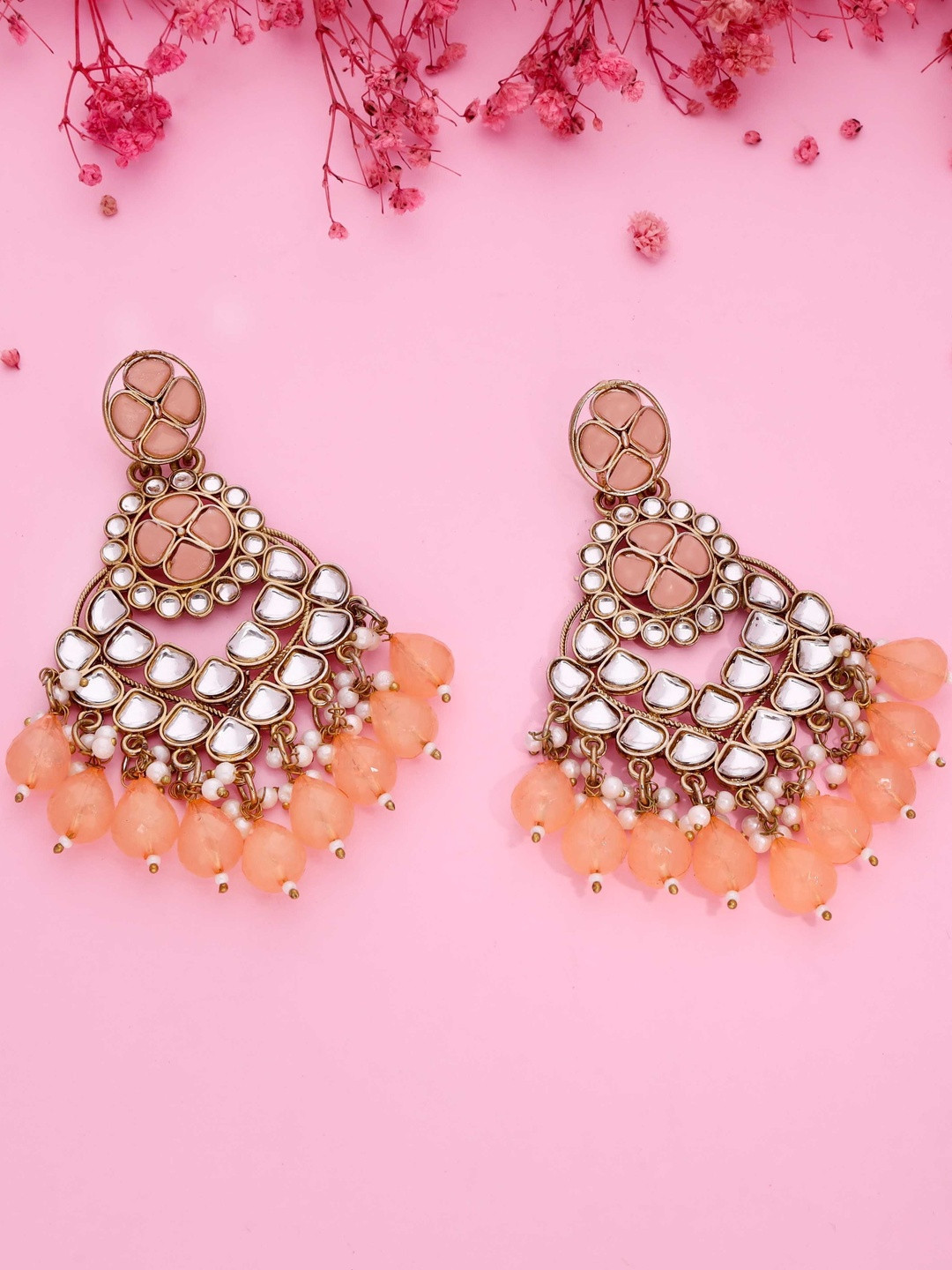 DIVASTRI Women American Diamond Chandbalis Earrings