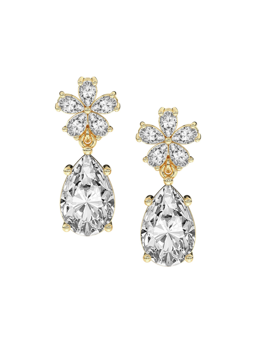 Sparkles Women 14Kt Gold 2.0 CT Lab Grown Diamond  Earrings- 2.46 g