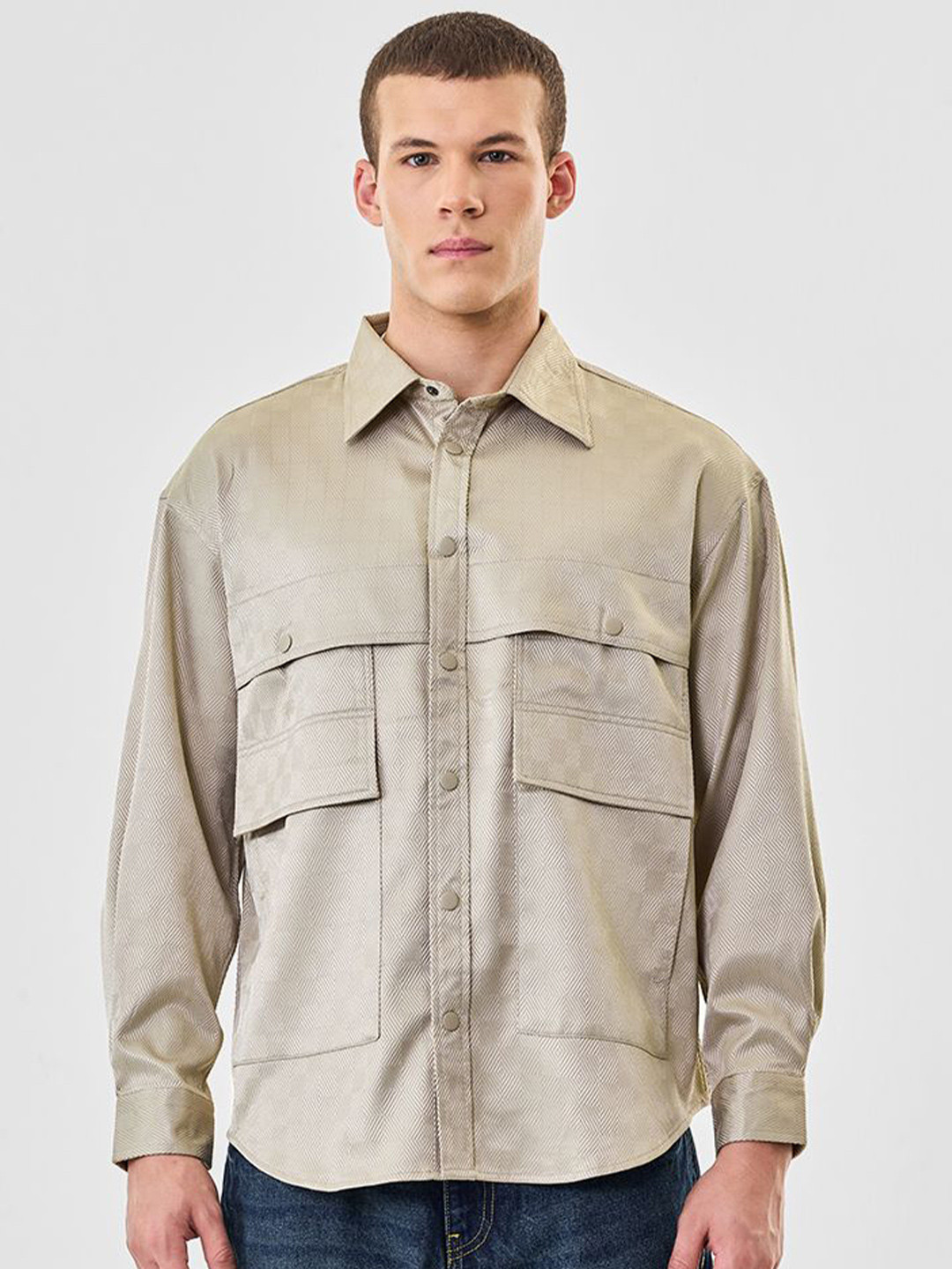 Snitch Men Textured Varsity Jacket