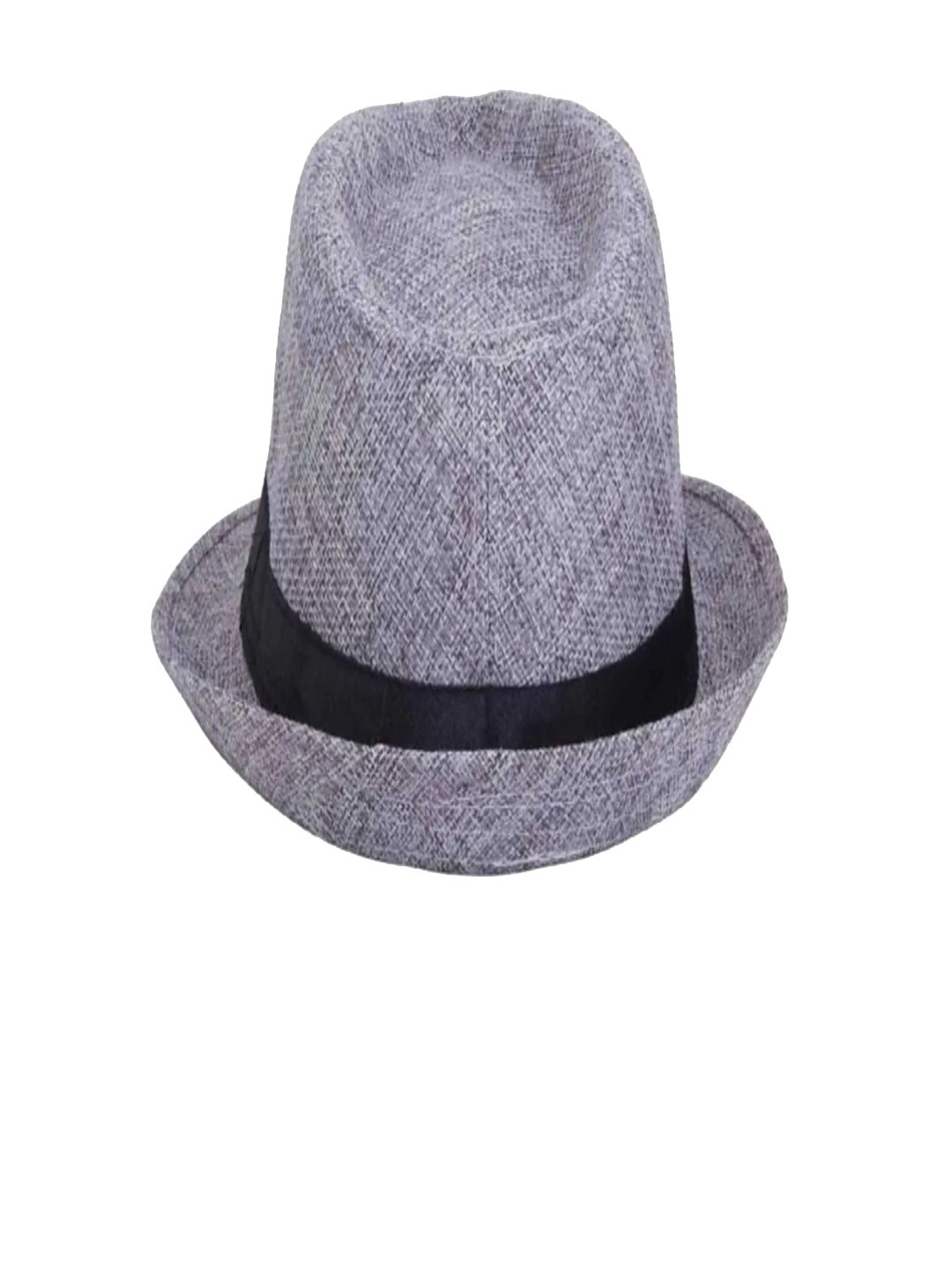 TinyTales Unisex Grey Solid Fedora Hat