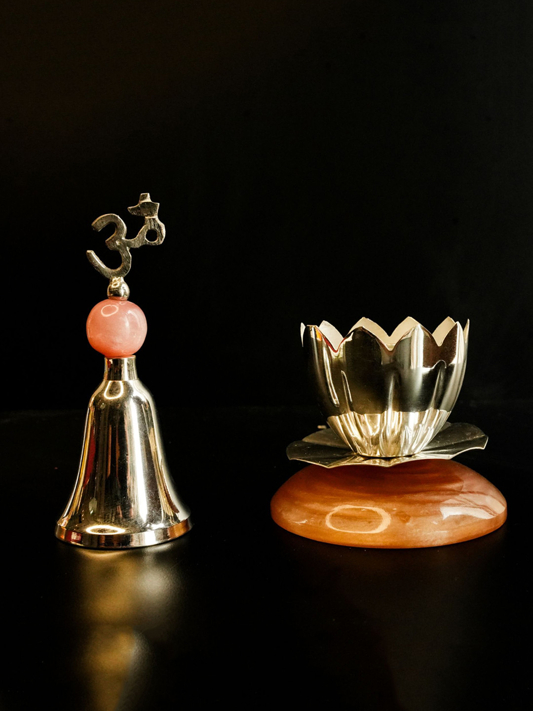 ArteCasa Divine Brown & Silver-Plated 2 Pieces Temple Home Gift Set