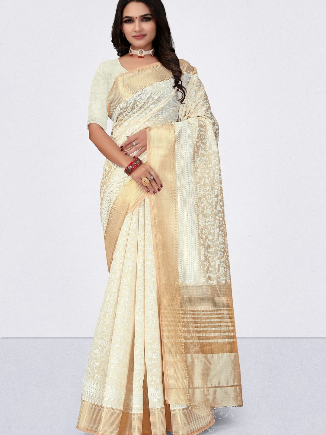 Suha Gold Solid Art Silk Sarees