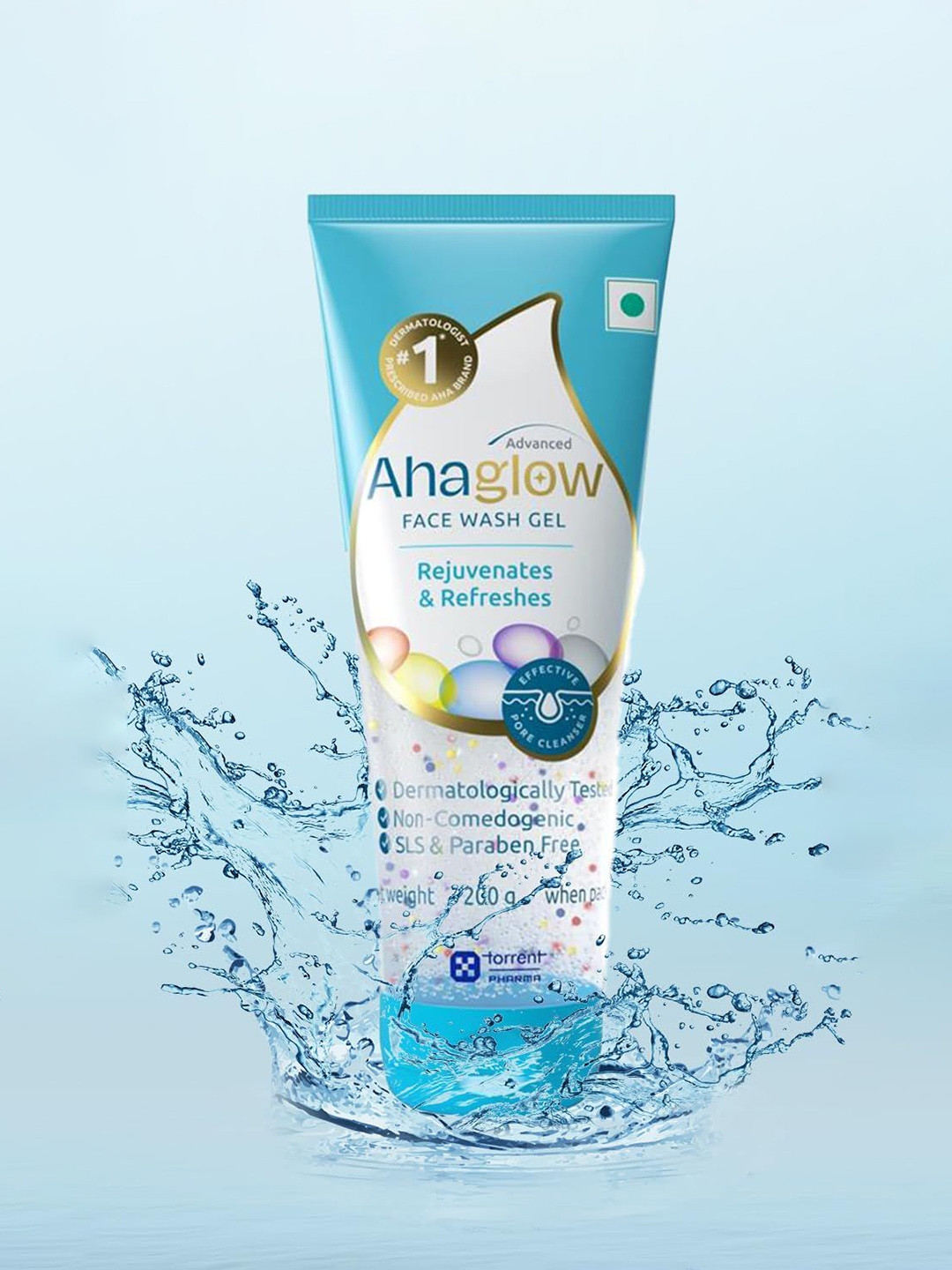 Ahaglow 1% Glycolic Acid Advanced Face Wash Gel - 200 g