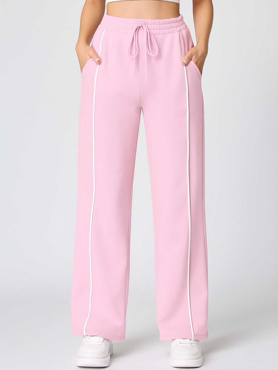 Pookiie Women Smart Relaxed Fit Wrinkle Free Cotton Parallel Trousers