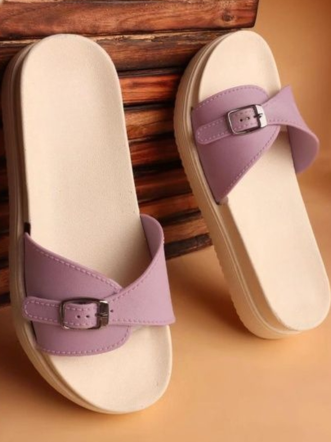Shozie Girls Rubber Purple Sliders