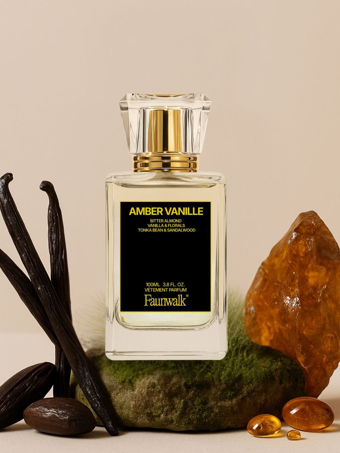 FAUN WALK Amber Vanille Long Lasting Eau De Parfum- 100 ml
