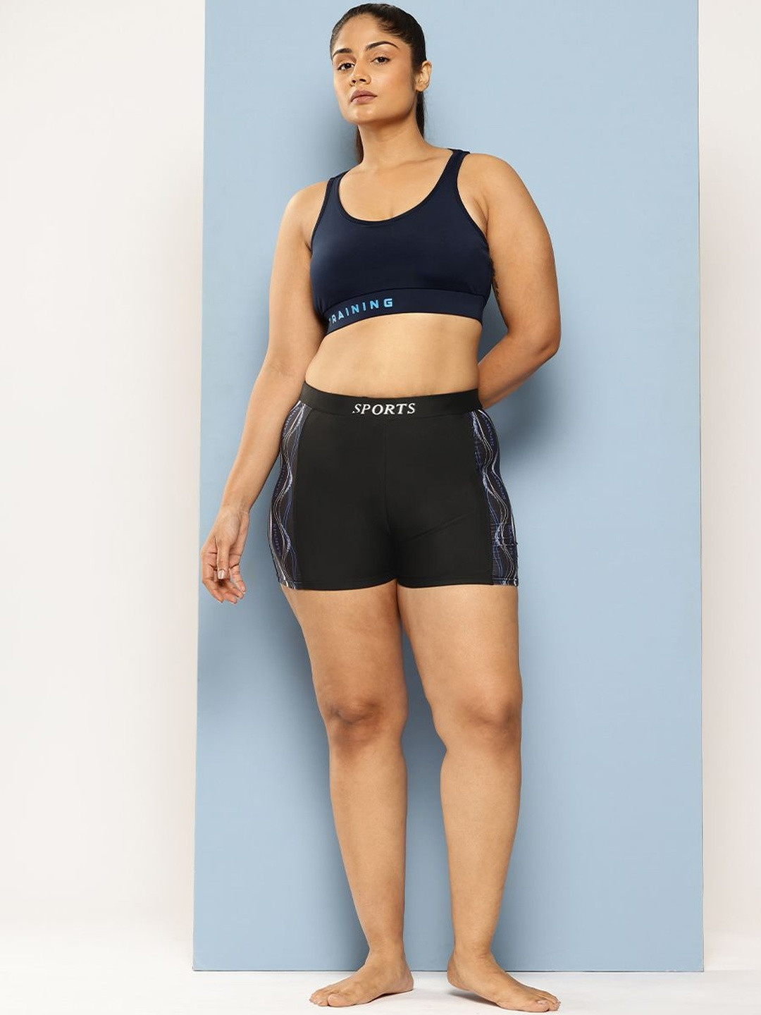 CORSICA Women Printed Nylon Sports Shorts Tights