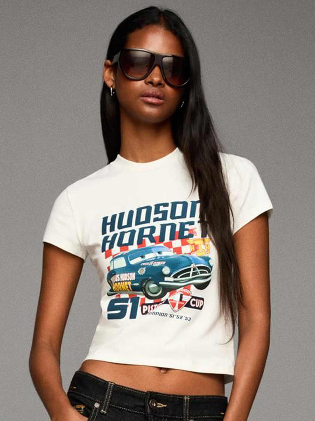 Bershka Short sleeve Cars print T-shirt