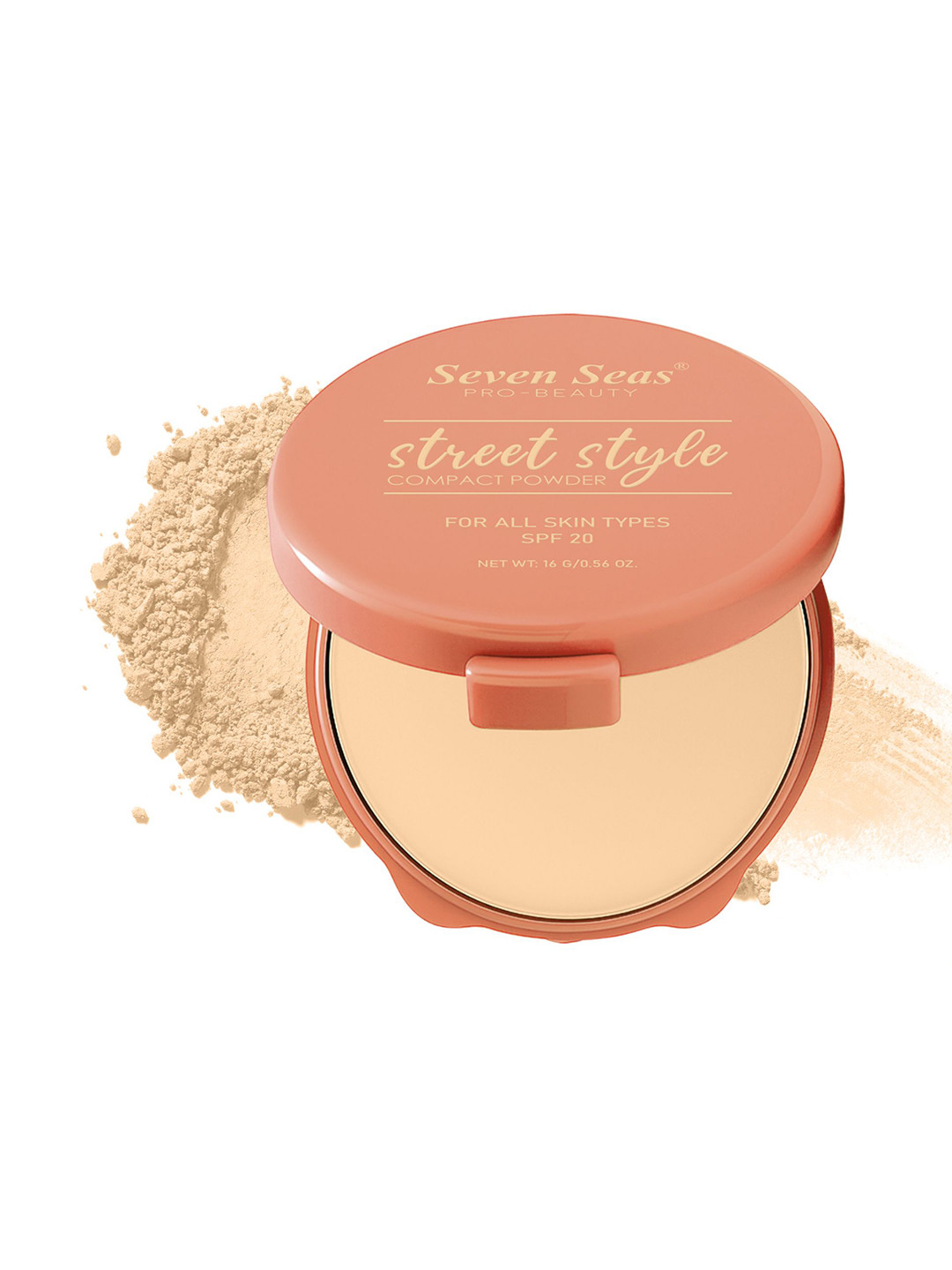Seven Seas Street Style Water Proof Compact Powder With SPF - 20 - 16 g  Shade -01