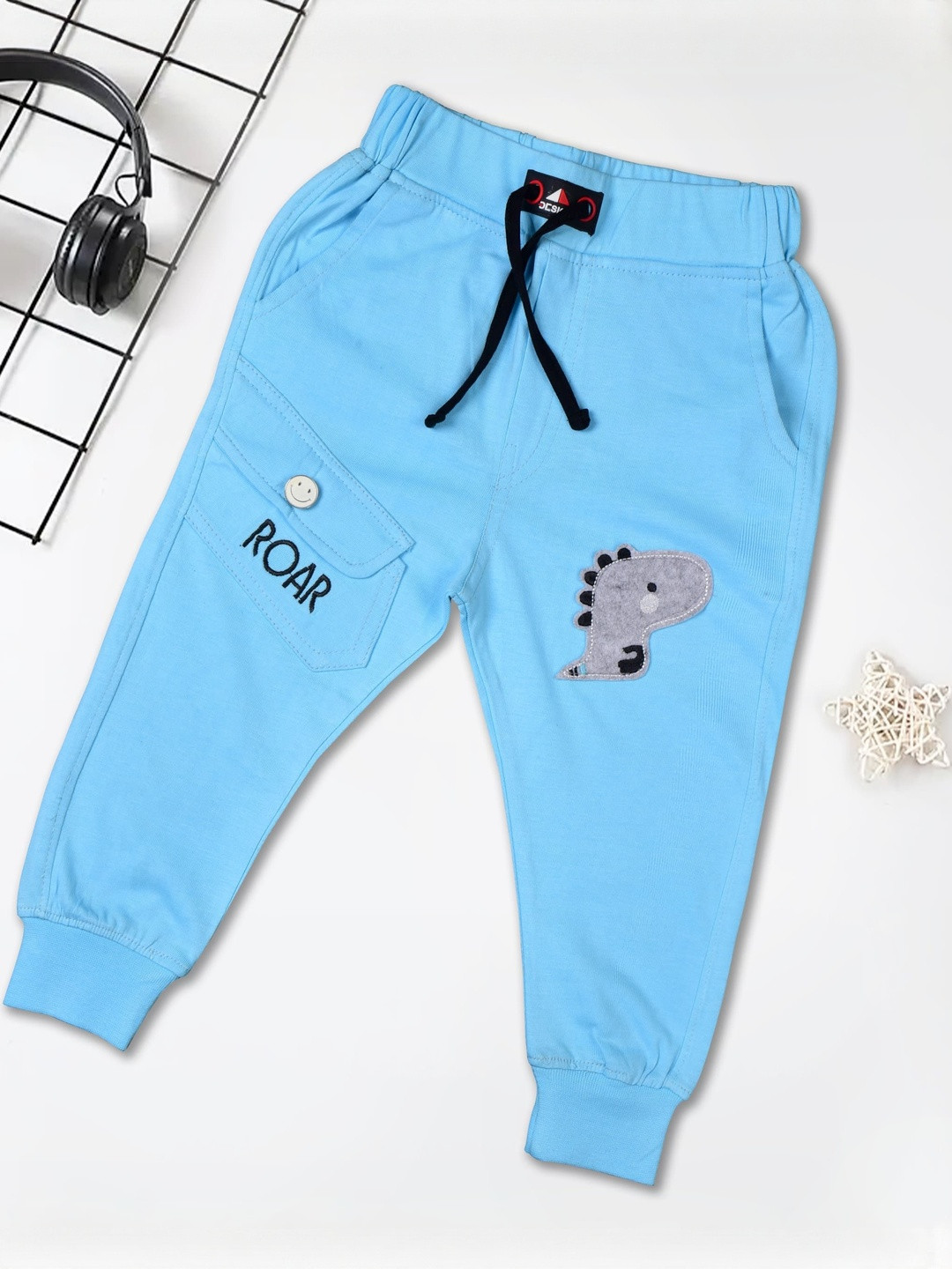 WORTON FASHION Boys Blue Cotton  Track Pants