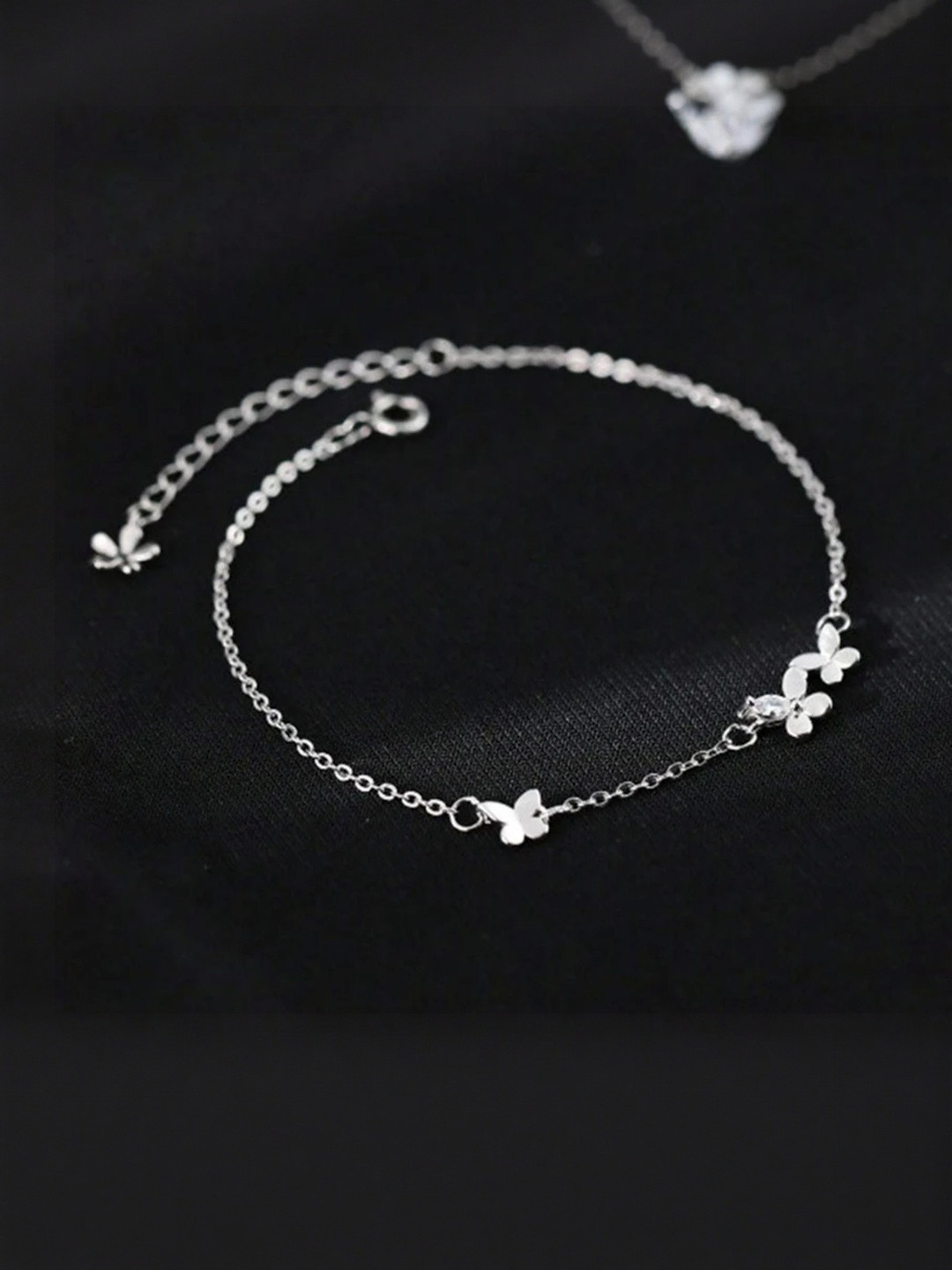 Zarkan Women Silver 925 Hallmark Silver Butterfly Bracelet