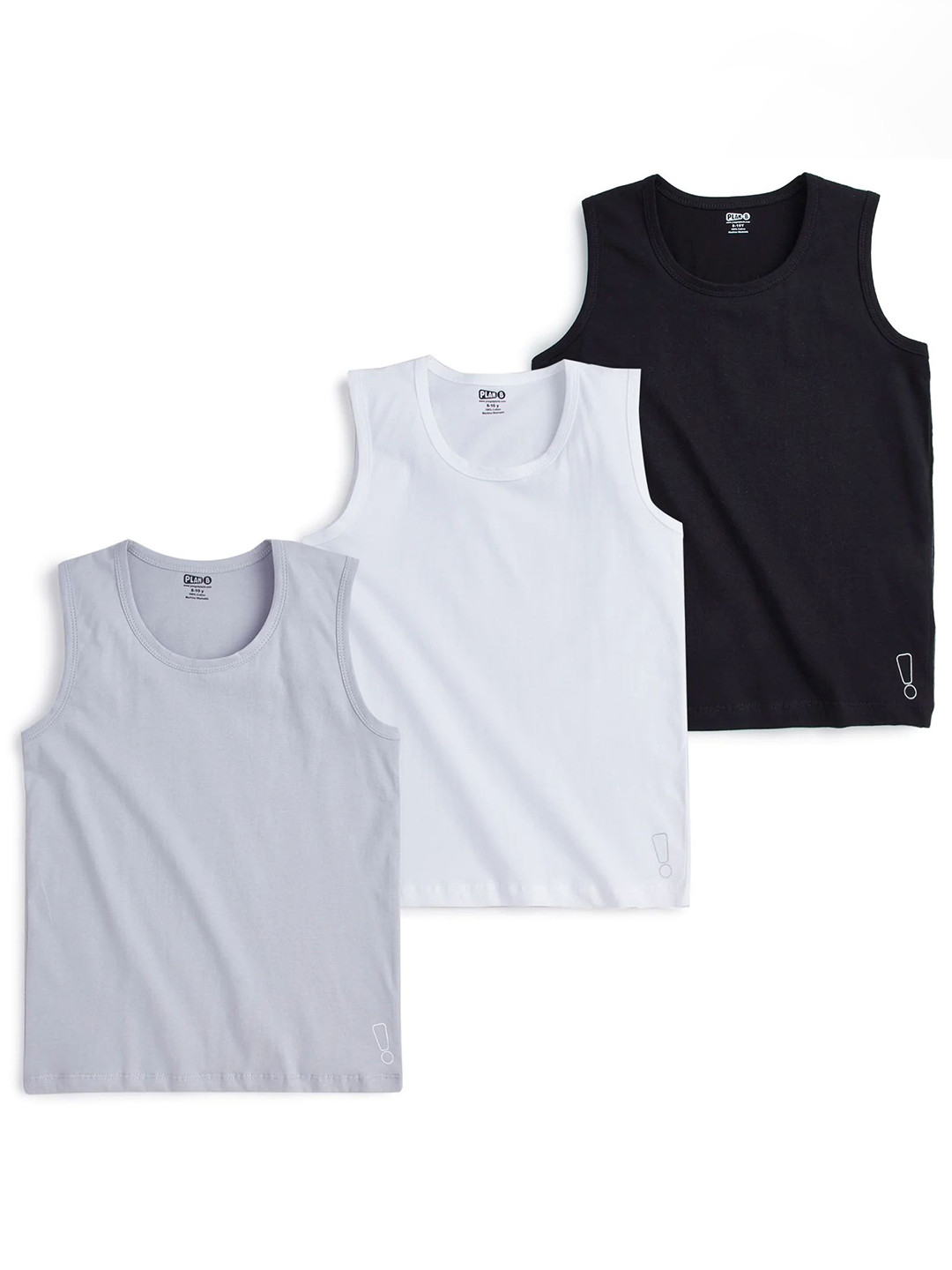 You Got Plan B Boys Pack Of 3 Pure Cotton Innerwear Vests