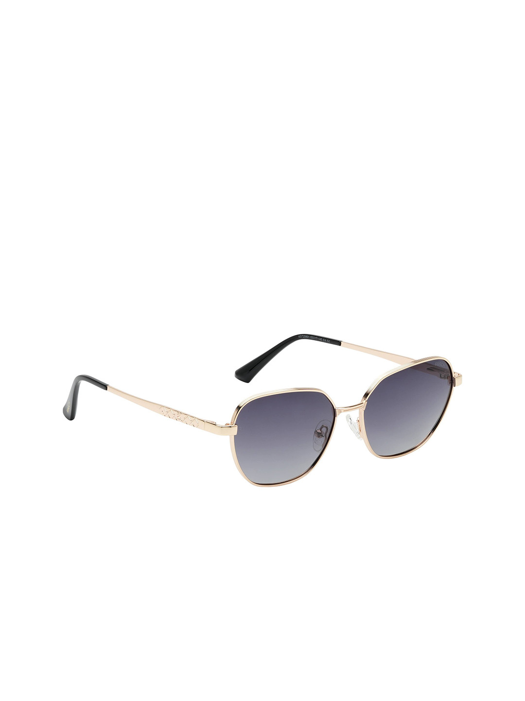 KOSCH ELEMENTE Women Grey Lens & Gold-Toned Cateye Sunglasses with Polarised Lens C4-Gold