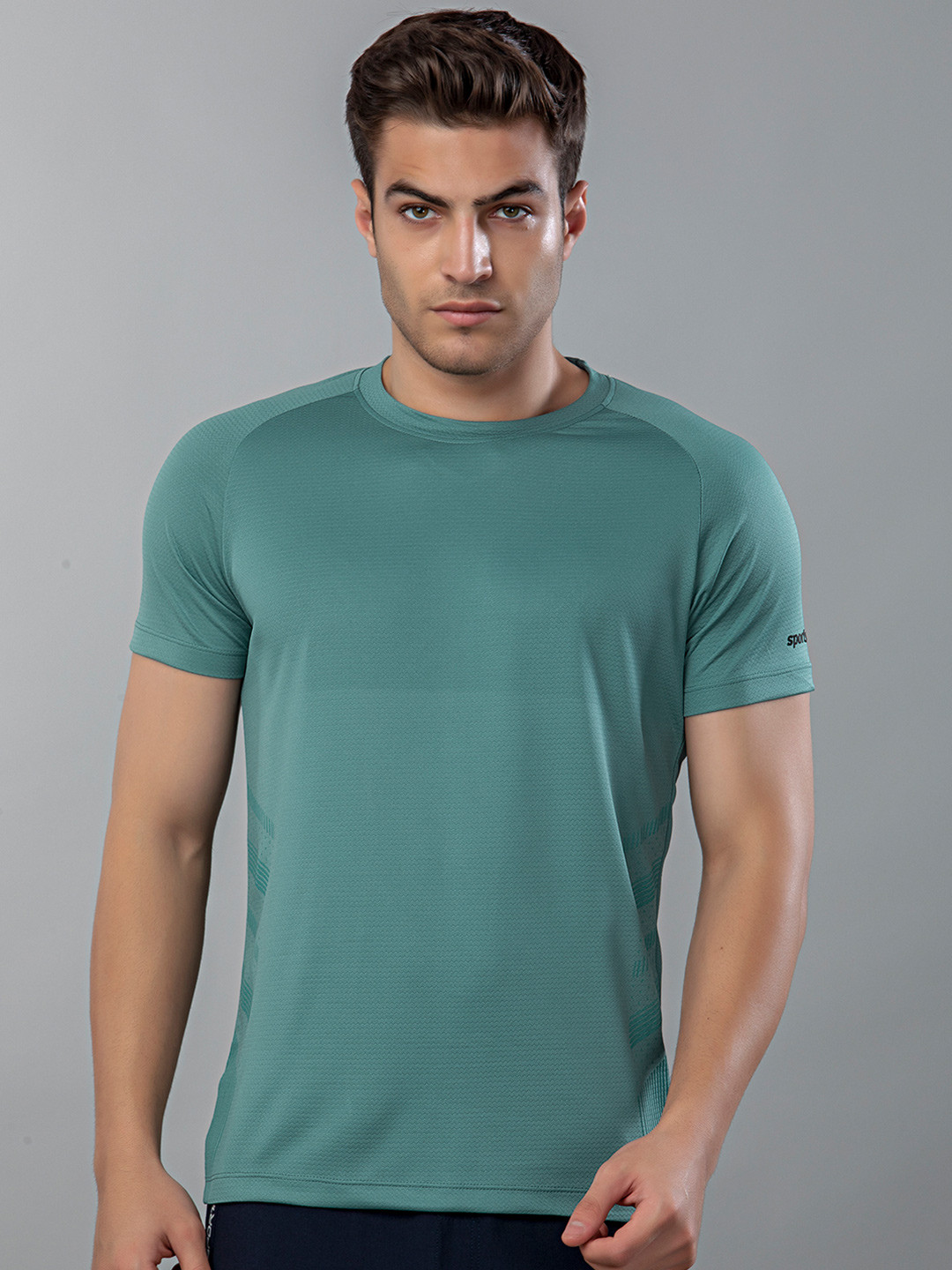 SPORT SUN Round Neck Short Sleeves Dry Fit Sports T-shirt