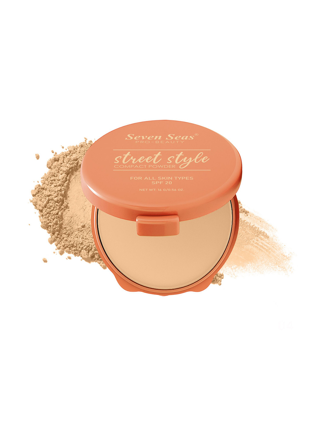 Seven Seas Street Style Water Proof Compact Powder With SPF - 20 - 16 g  Shade -04