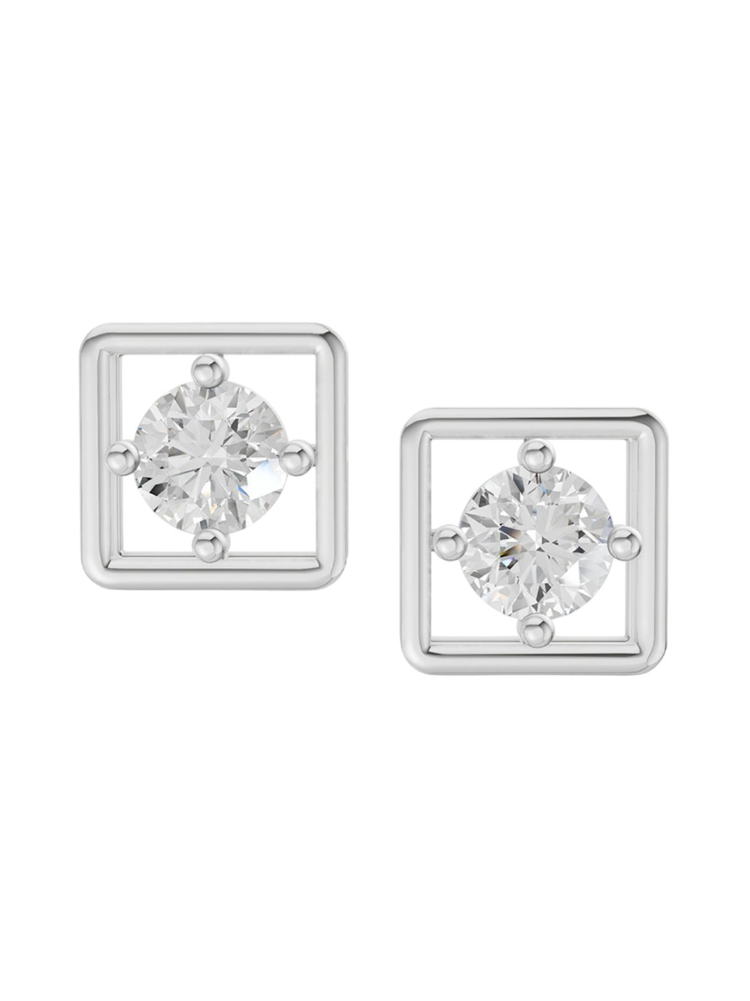 Sparkles Women 14Kt Gold Stud Earrings With 0.80 Carat Lab Grown Diamond Earring- 2.21 g
