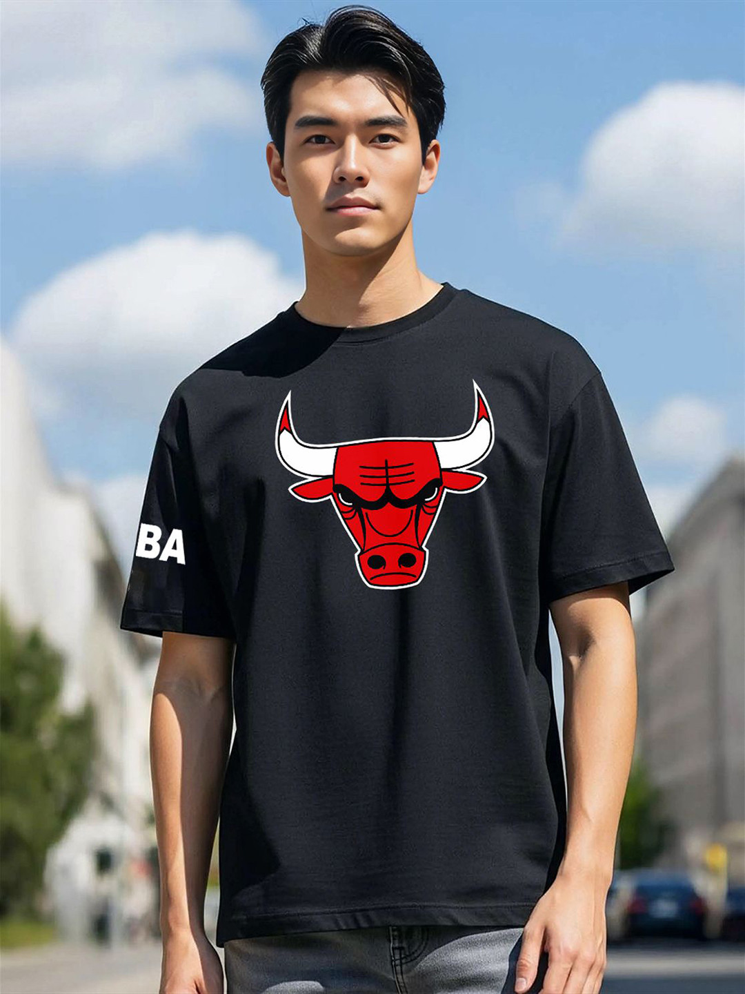 MaverIQ Men Chicago Bulls Printed T-shirt