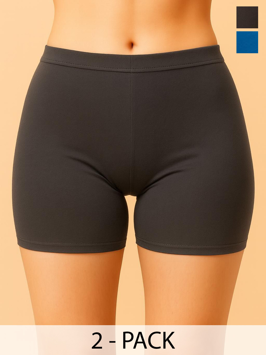 Apraa & Parma Women Pack Of 2 Mid-Rise Boy Shorts Briefs AP SBT-33 Grey,Blue XS-2