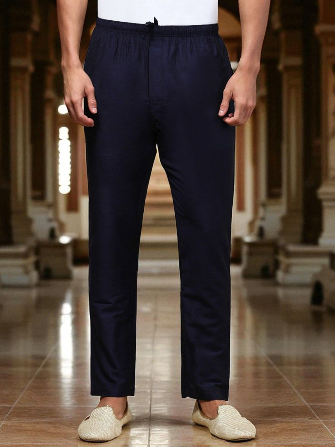 WHITE HEART Men Mid-Rise Relaxed-Fit Pyjamas