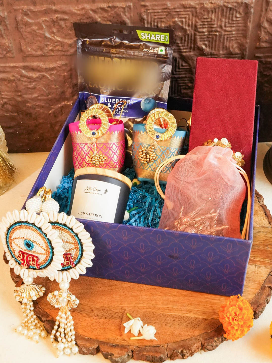 ArteCasa Blissful Silver Basket Diwali Hamper