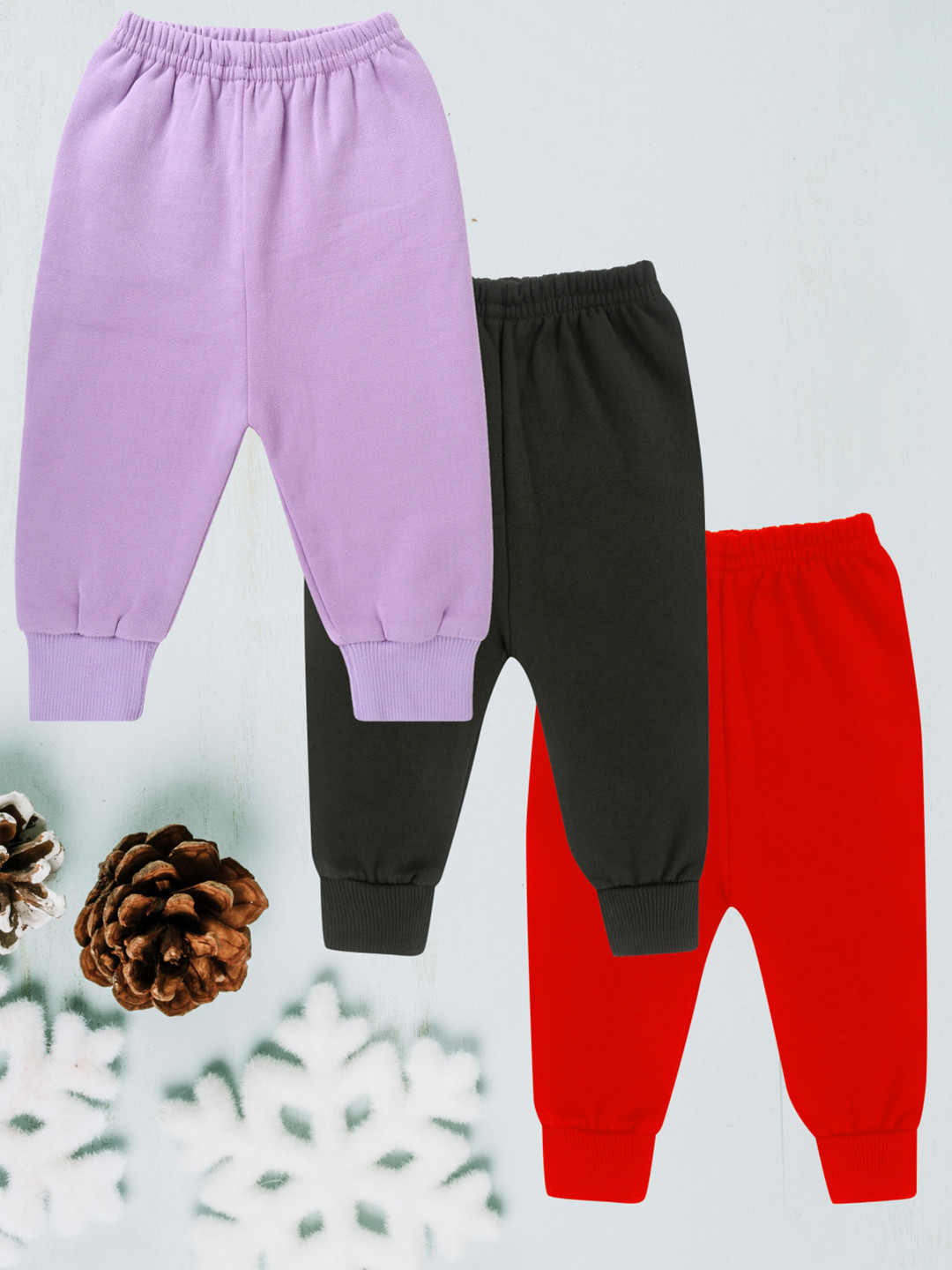 CLAP Kids Pack of 3 Winter Fleece Joggers