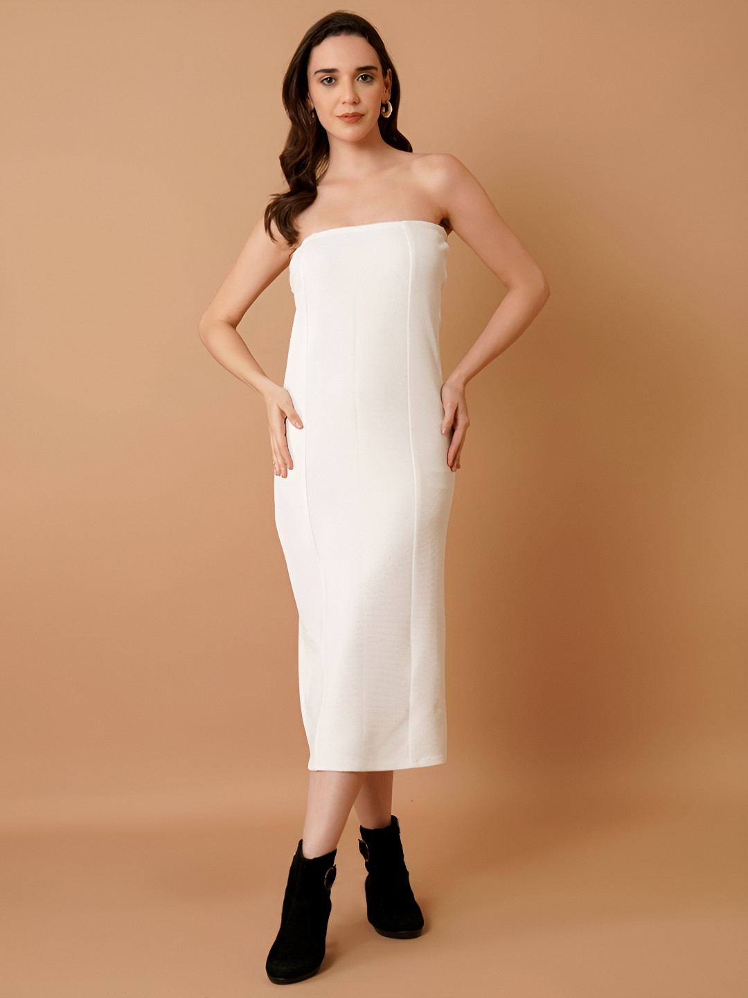 Magnetism Scuba Sheath Midi Dress