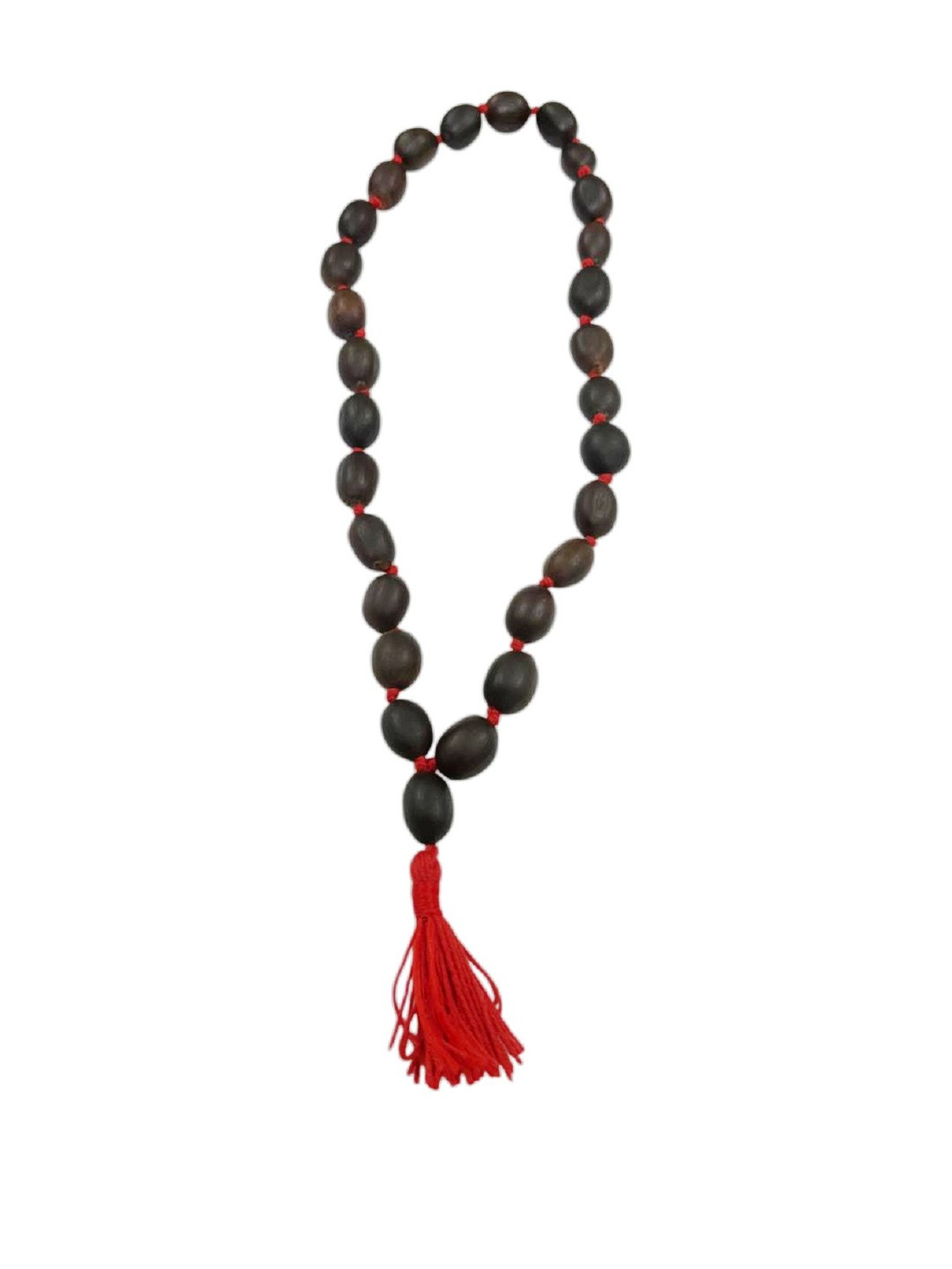 numeroastro Unisex Black Metal Lotus Seeds Mala Necklace