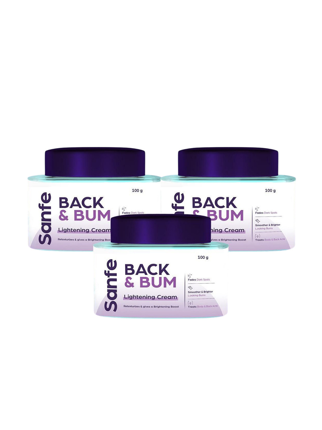 Sanfe Set Of 3 Back & Bum Lightening Cream- 100 g Each