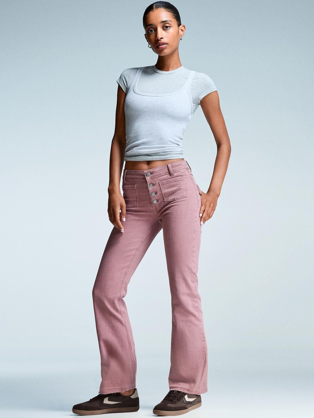 Bershka Cropped Flare Jeans