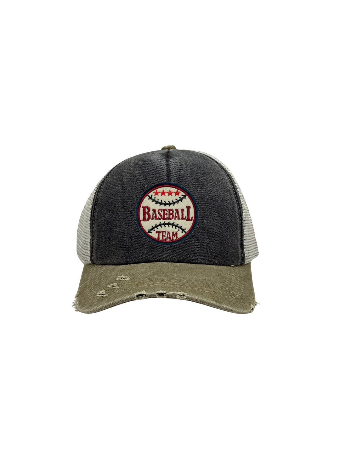 The Tie Hub Unisex Colourblocked Trucker Cotton Baseball Cap