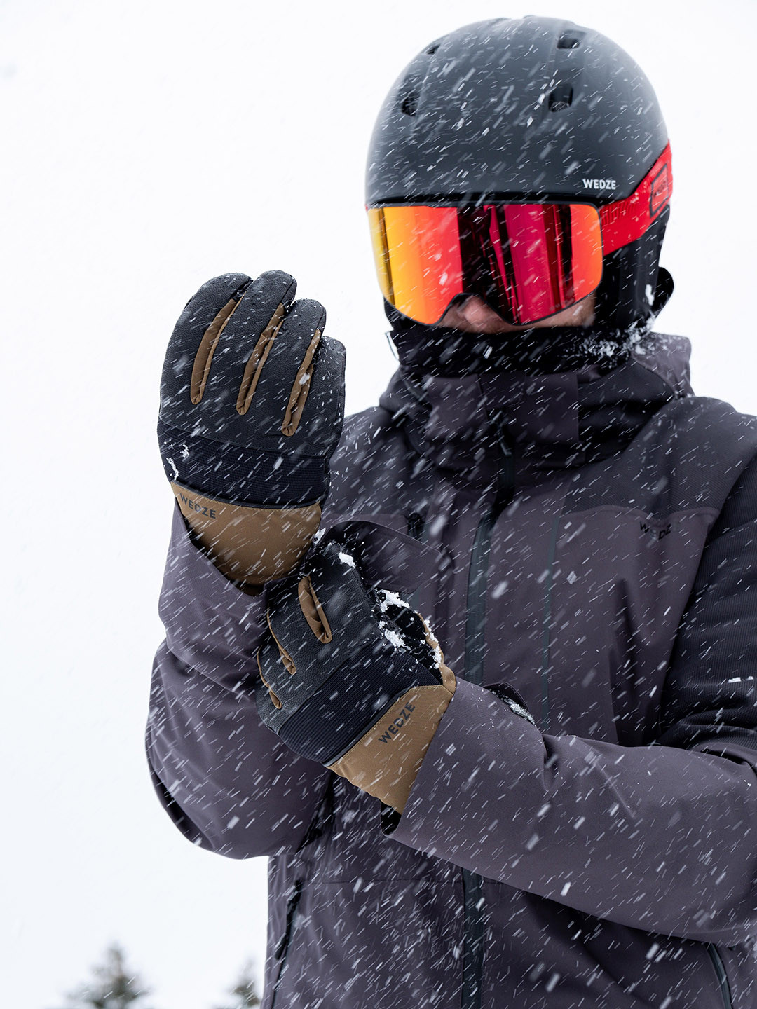 Decathlon Men Leather Winter Gloves