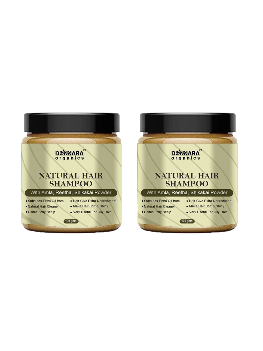 Donnara Organics Set Of 2 Herbal Dry Shampoo Powder- 100 g Each