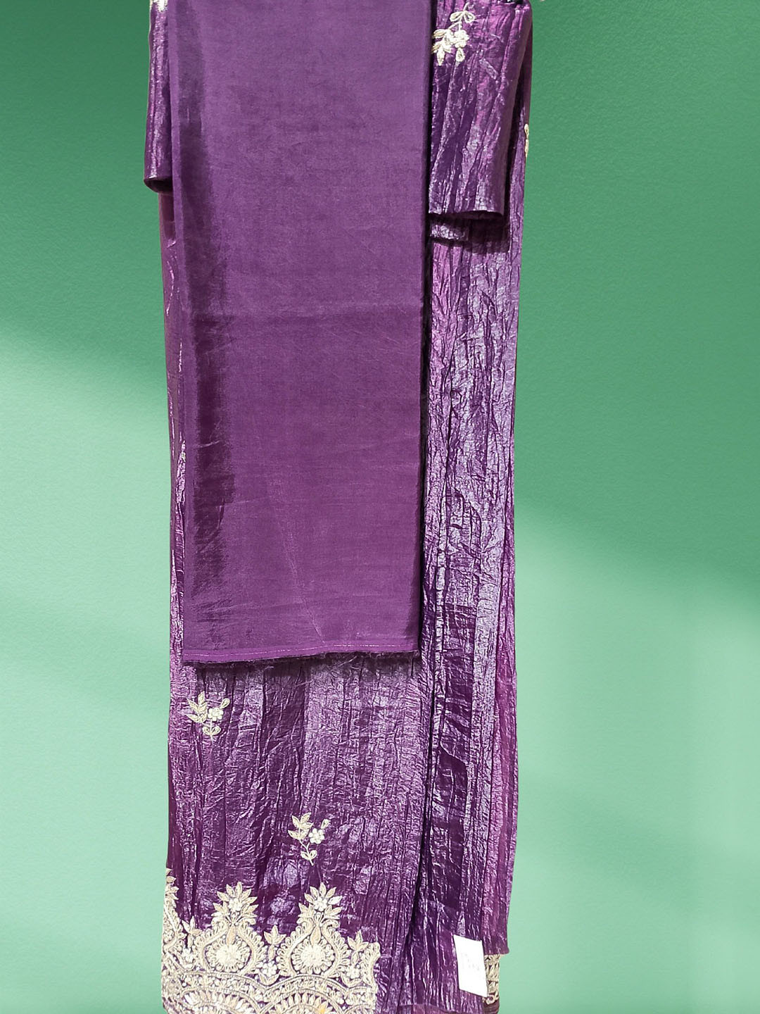 MYROR Embellished Unstitched 3 Piece Dress Material