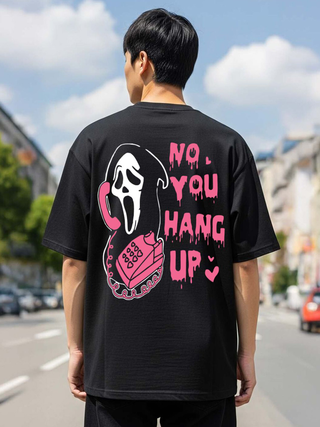 MaverIQ Men Printed Grunge Oversized T-shirt