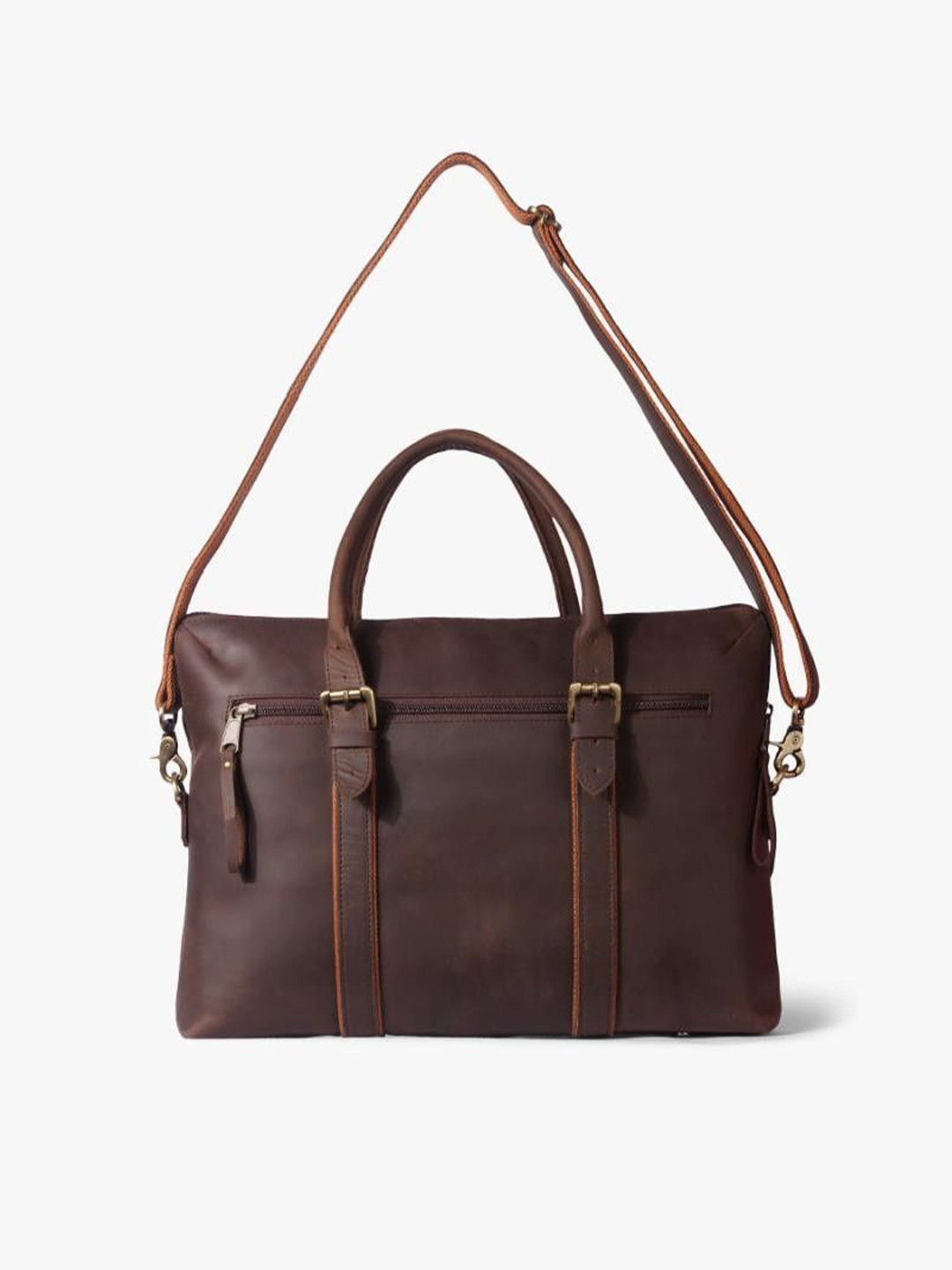 the leather warehouse Unisex Leather Up to 14 inch Laptop Bag