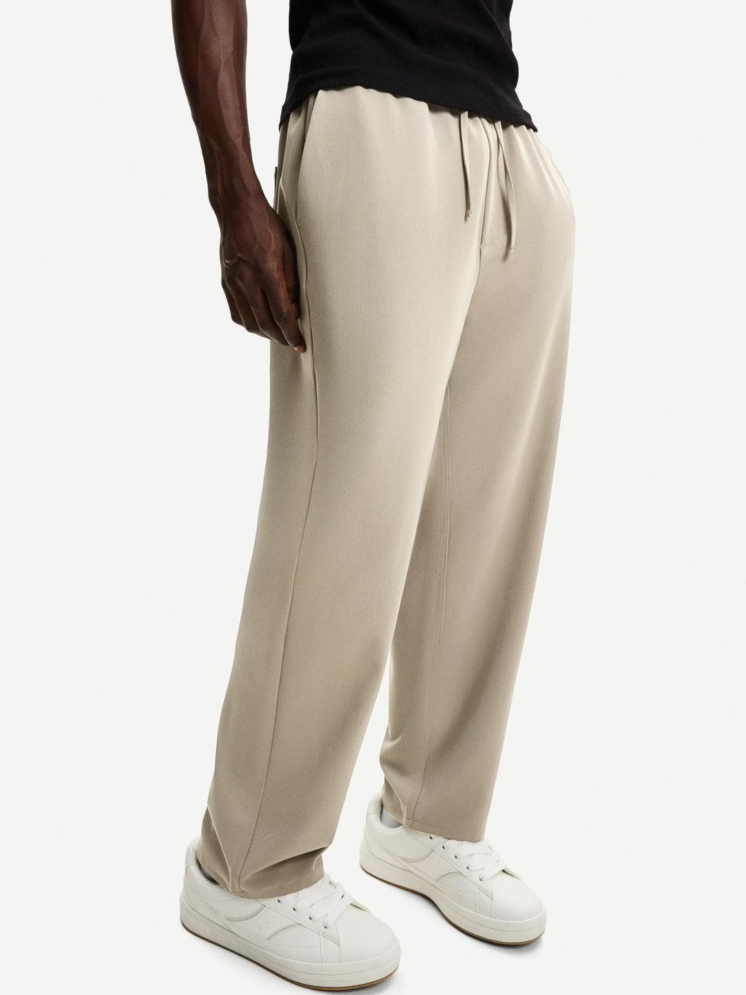 Bershka Straight-fit Tailored Jogging Trousers