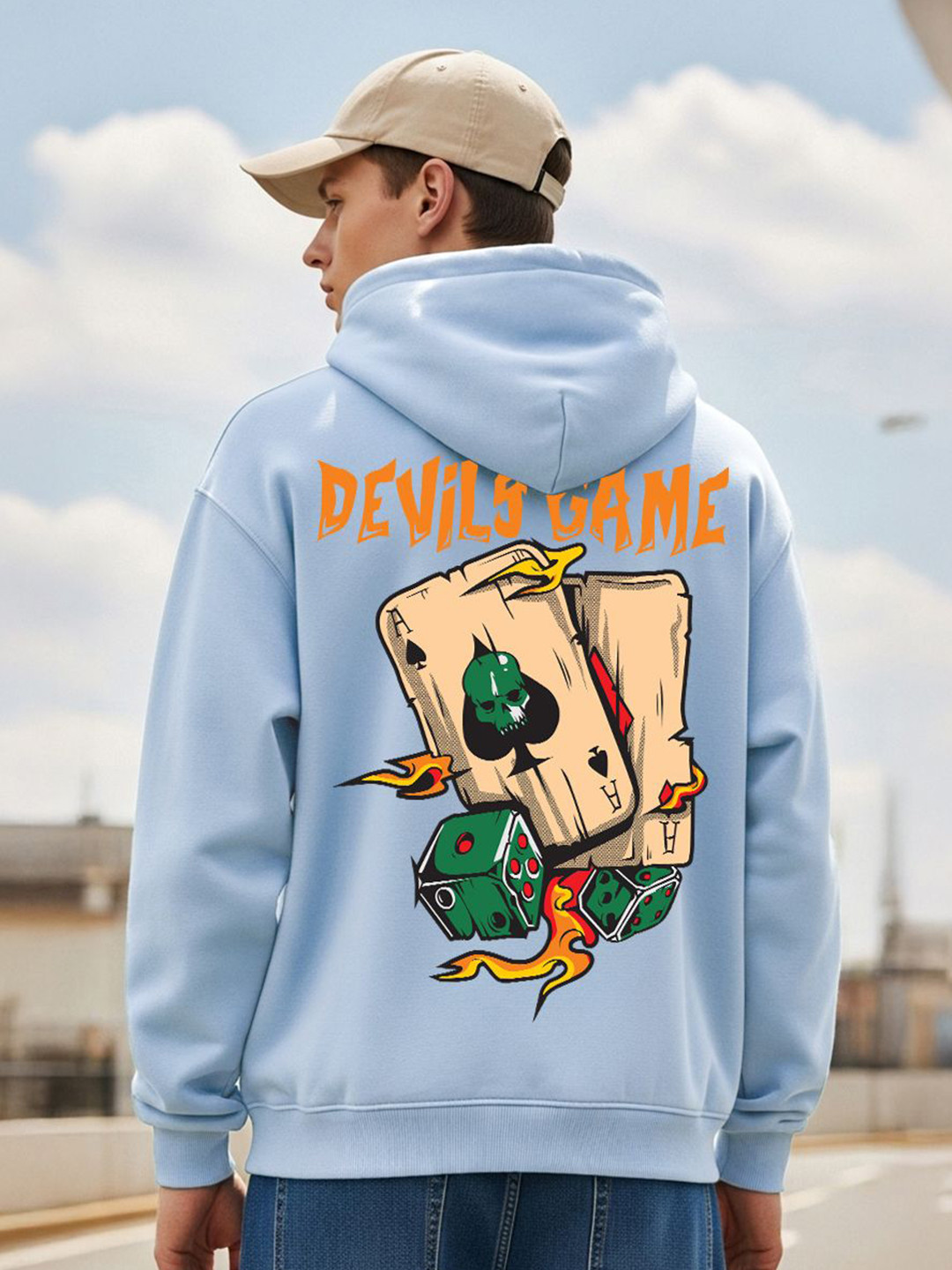 MaverIQ Men Grafic Printed Hooded  Neck Full Sleeve Hoodie Sweatshirt