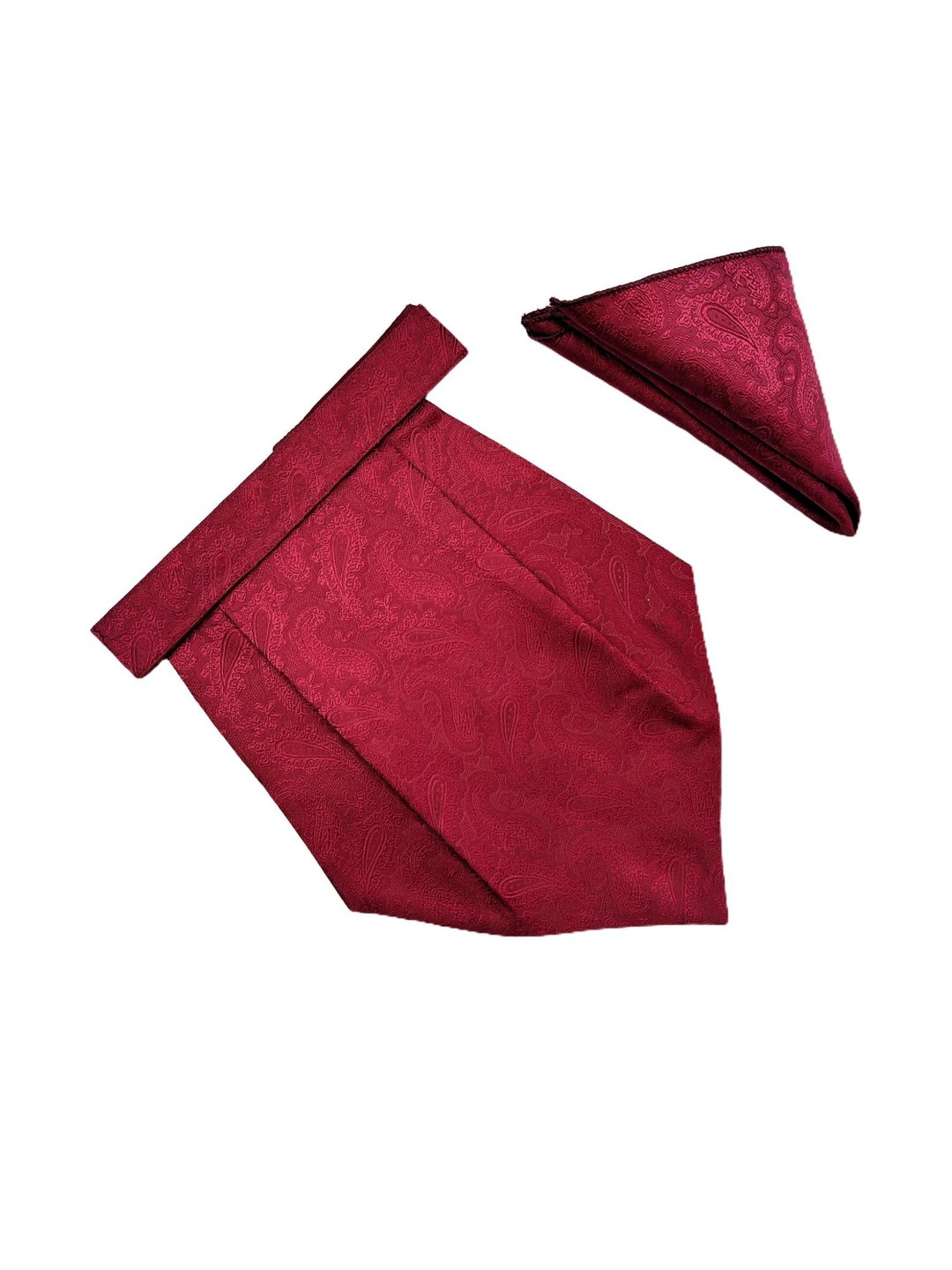 VOICI Men Maroon Paisley Design Cravats & Pocket Square Combo Ties