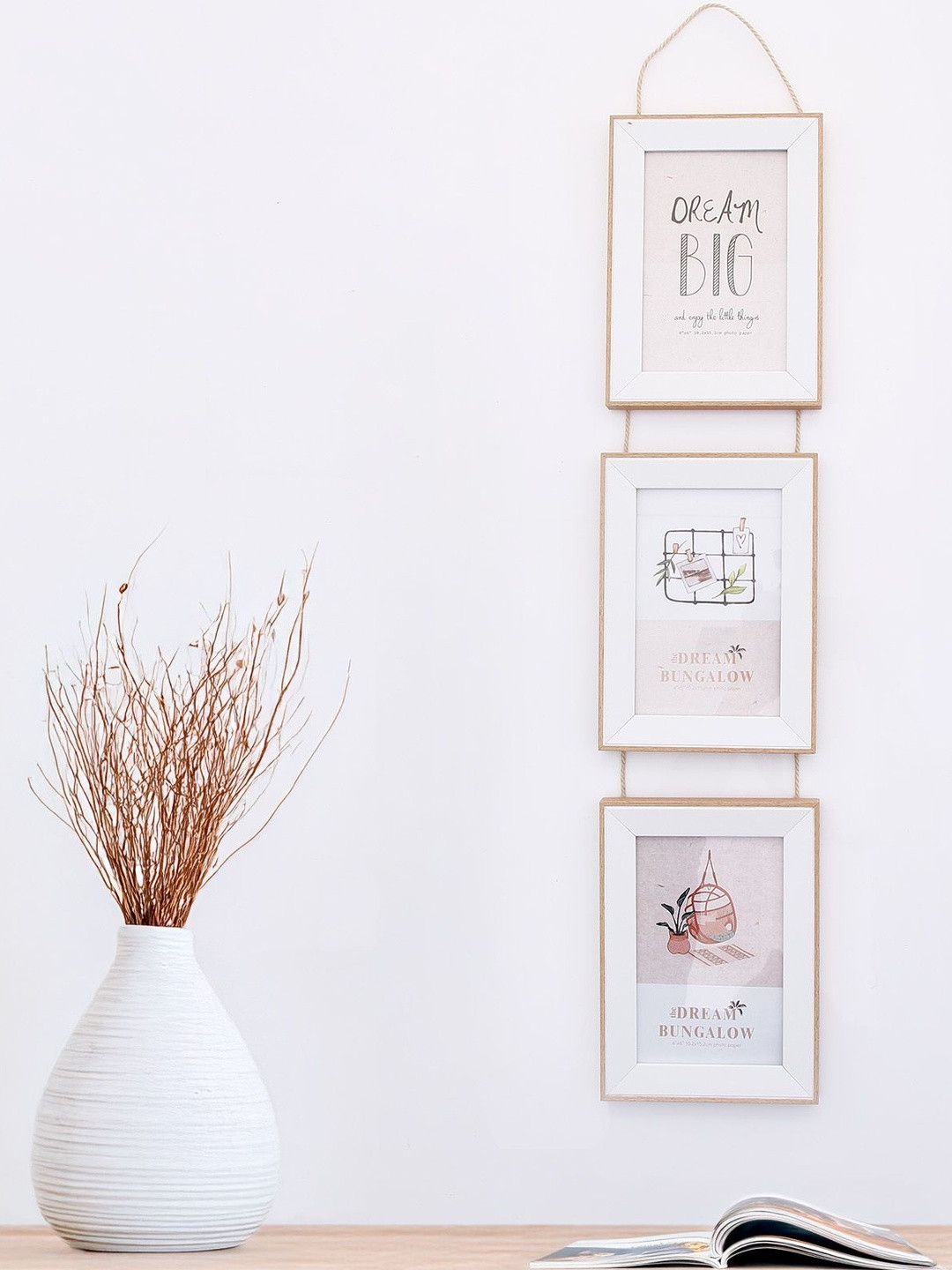 Archies White 3 Pieces Wall Photo Frames