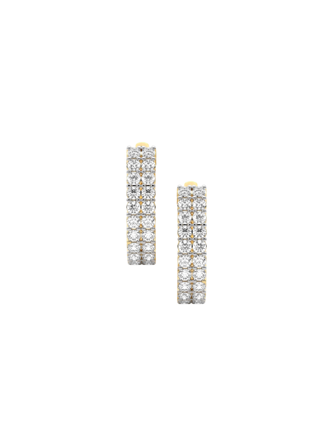 Sparkles 14Kt Gold Hoop Earrings With 1.16 Carat Lab Grown Diamond - 4.25 g