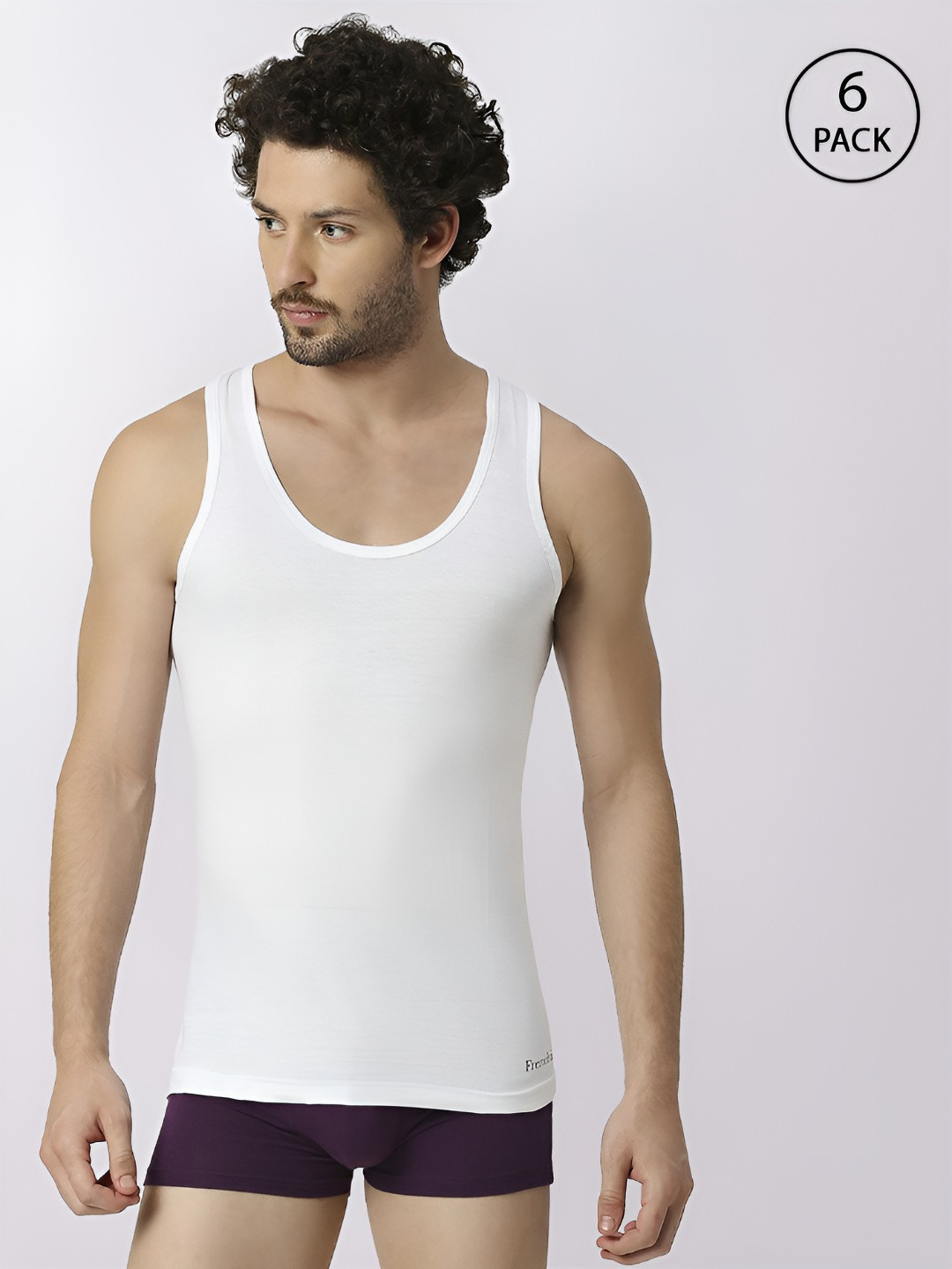 FRENCHIE Pacf Of 6 Cotton Undershirt Vests